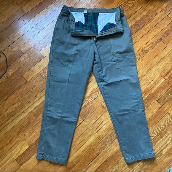L.L. Bean Pants Vintage Ll Bean Green Fleece Lined Khaki Pants